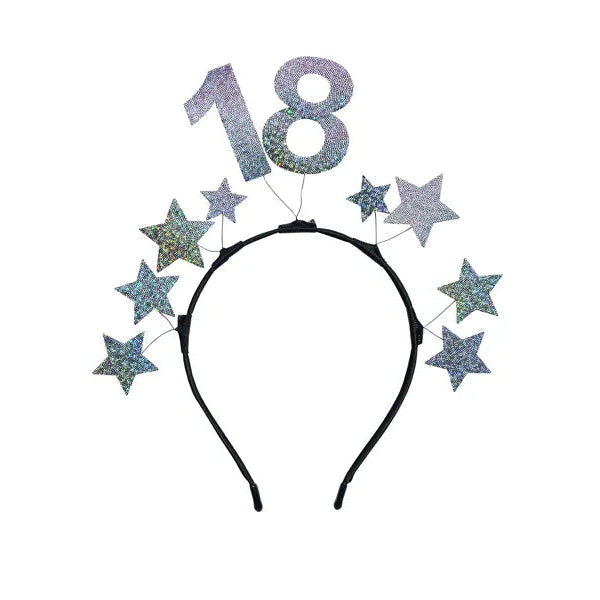 Haarreif "18". Geburtstag Silber