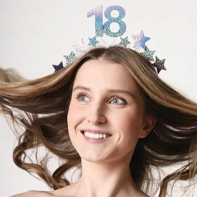Haarreif "18". Geburtstag Silber