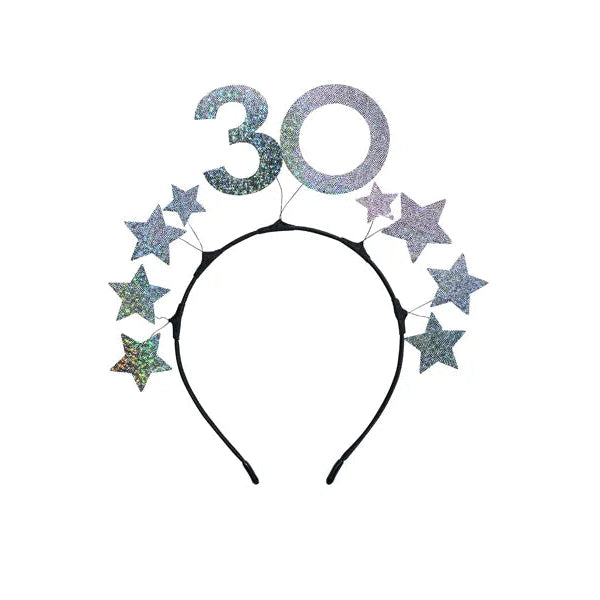 Haarreif "30". Geburtstag Silber