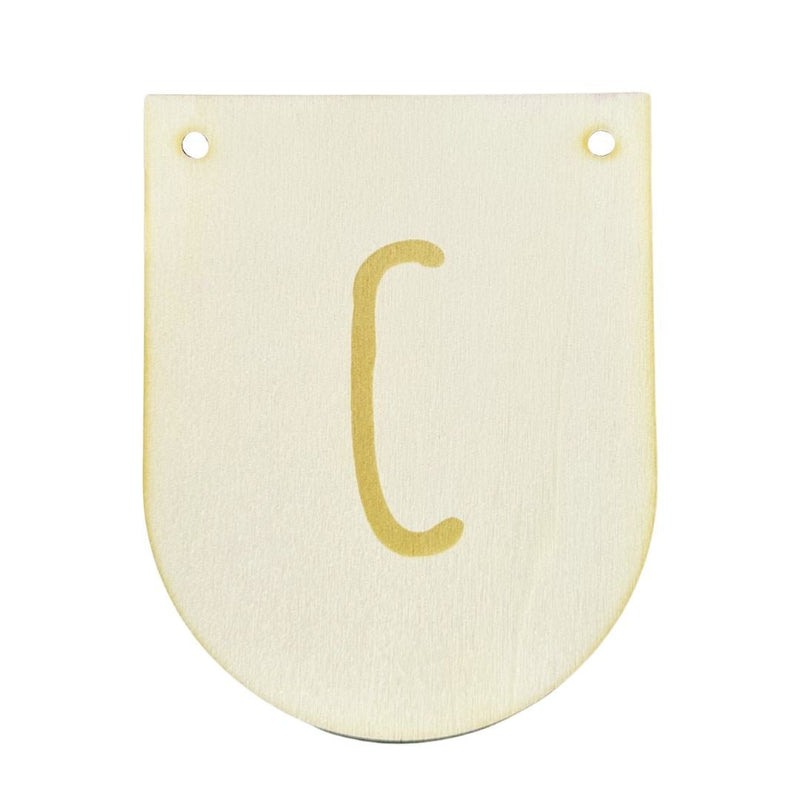 Buchstaben Holzwimpel C