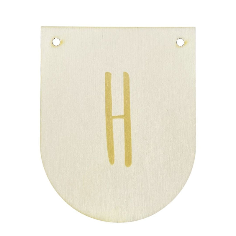 Buchstaben Holzwimpel H