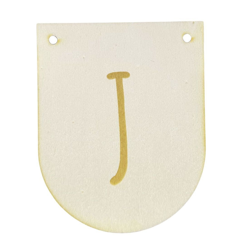 Buchstaben Holzwimpel J