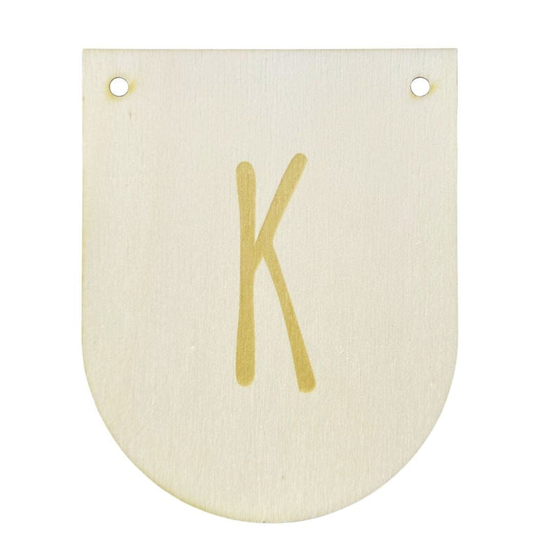 Buchstaben Holzwimpel K