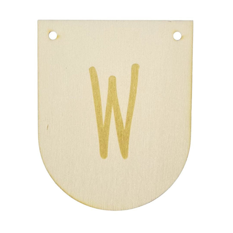 Buchstaben Holzwimpel W