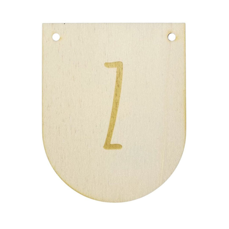 Buchstaben Holzwimpel Z