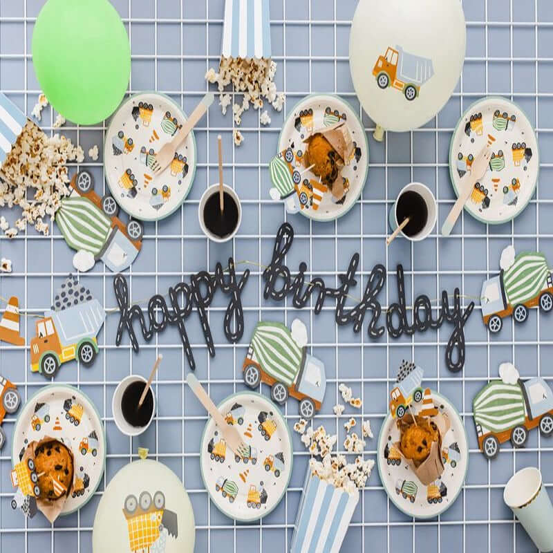 Cake-Topper Baufahrzeuge 6 Stk.