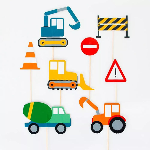 Caketopper Baustelle 8 Stk.