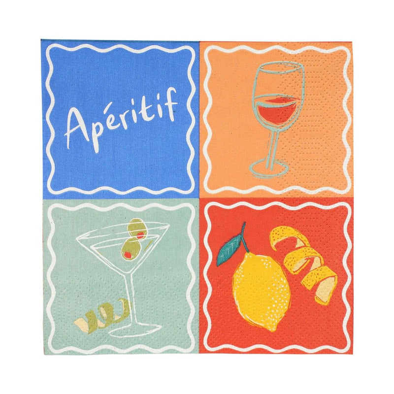 Cocktail-Servietten "Apéritif" 20 Stk.