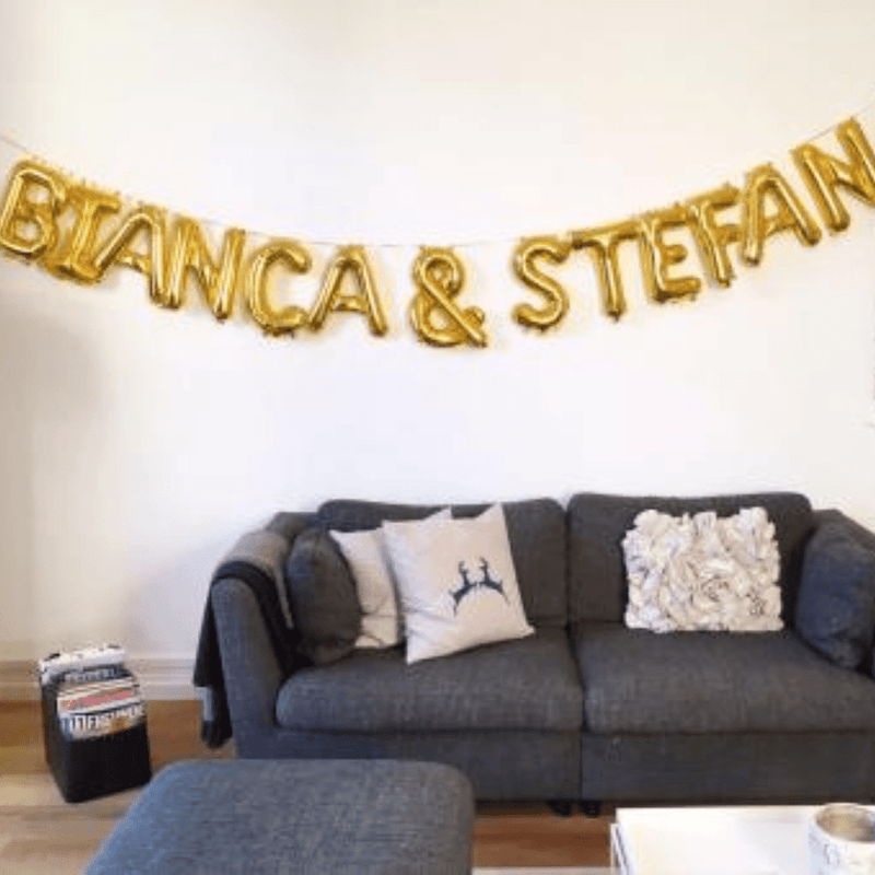 Dein Ballon-Wunschtext Gold - DECORAMI 