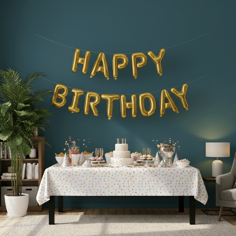 Dein Ballon-Wunschtext Gold - DECORAMI 