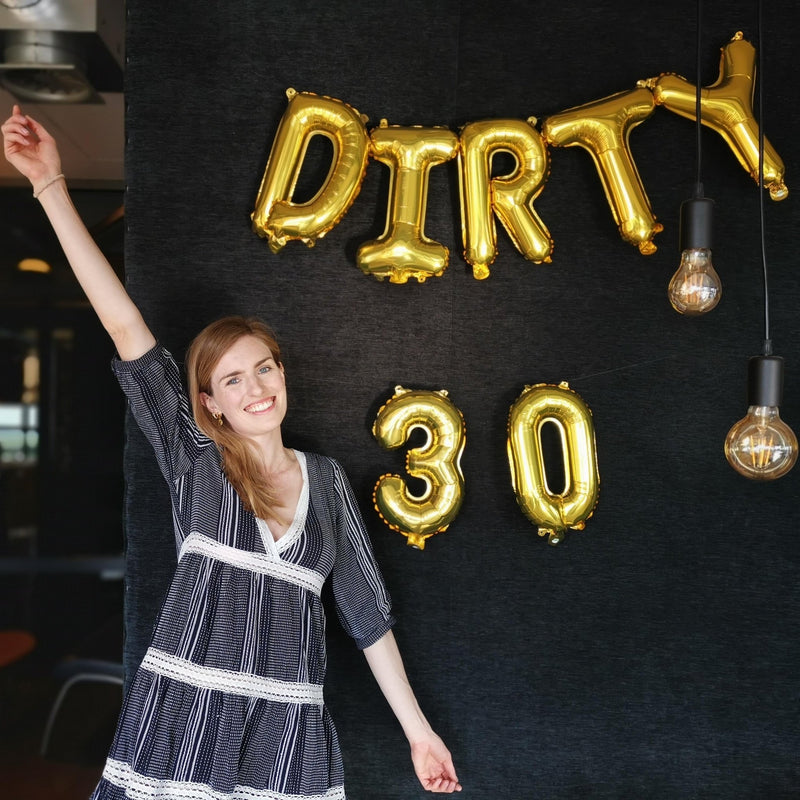 Dein Ballon-Wunschtext Gold - DECORAMI 