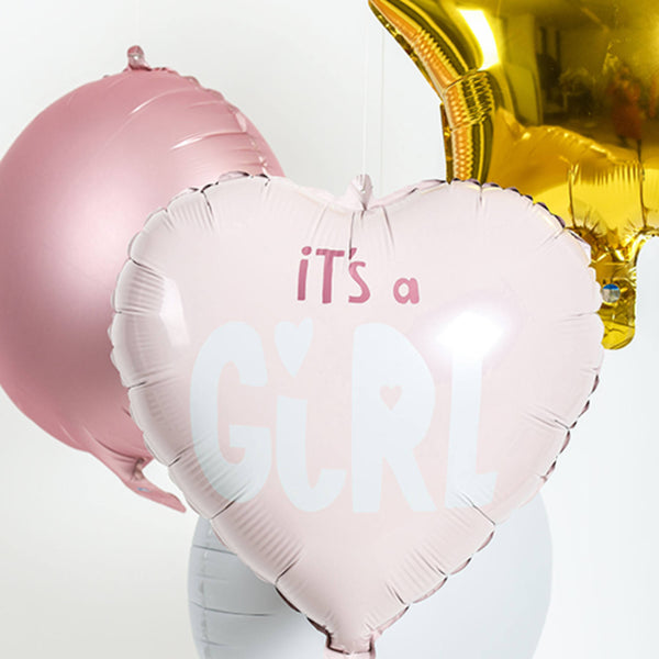 Folienballon "It's a GIRL" Herzchen