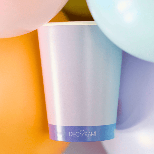 Eco-Pappbecher Pastell 8 Stk.