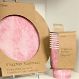 Eco-Pappbecher Rosenquarz 8 Stk.