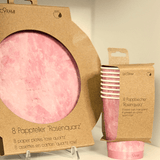 Eco-Pappbecher Rosenquarz 8 Stk.