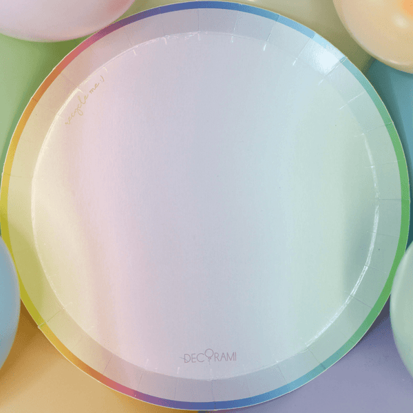 Eco-Pappteller Pastell 8+1 Stk.