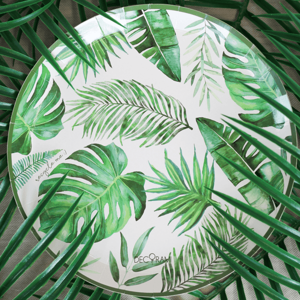 Eco-Pappteller Tropical 8+1 Stk.