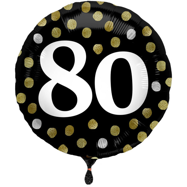 Geburtstagsballon "80 Happy Birthday" Sparkling