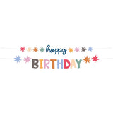 Girlande "Happy Birthday" Stars