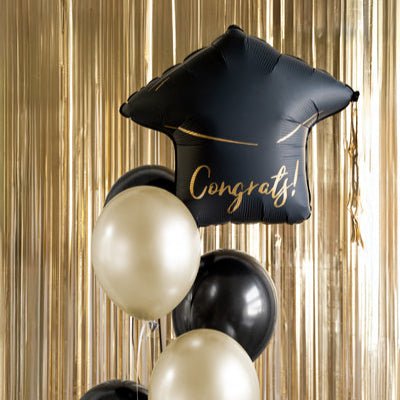 Folienballon "Congrats" Abschlusshut