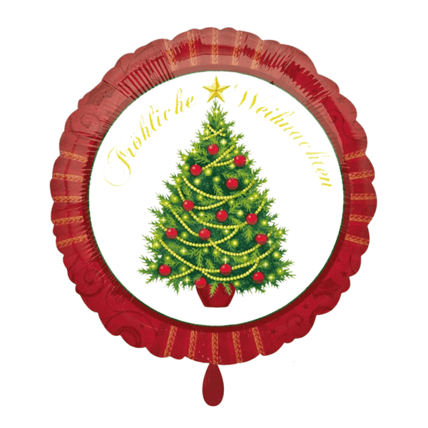 Folienballon "Fröhliche Weihnachten" Tanne