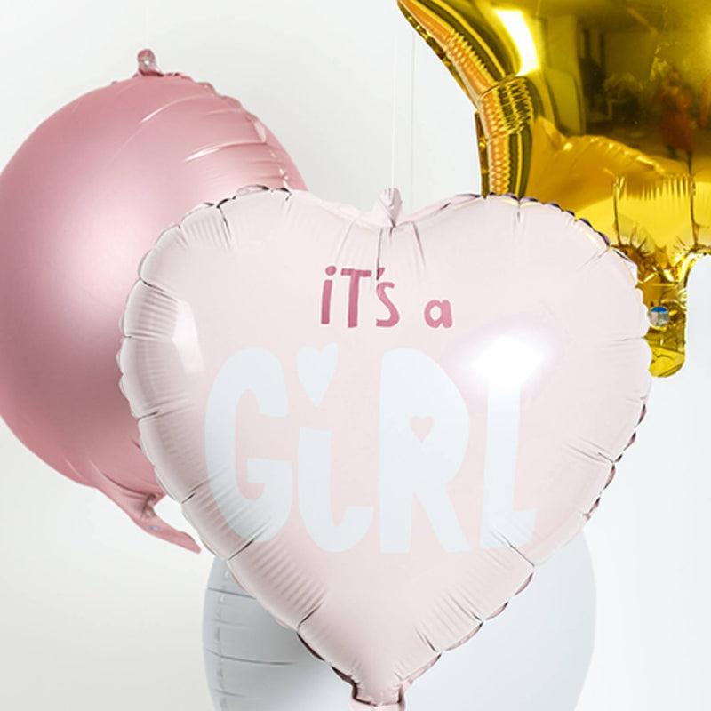 Folienballon "It's a GIRL" Herz