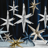 Folienballon Stern 3D 105cm Silber