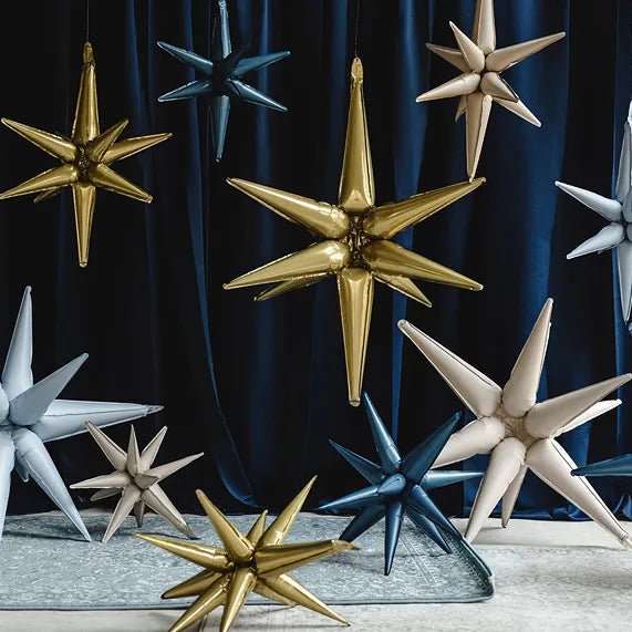 Sternenhimmel Set - 3D Sterne in Gold 5 Stk.