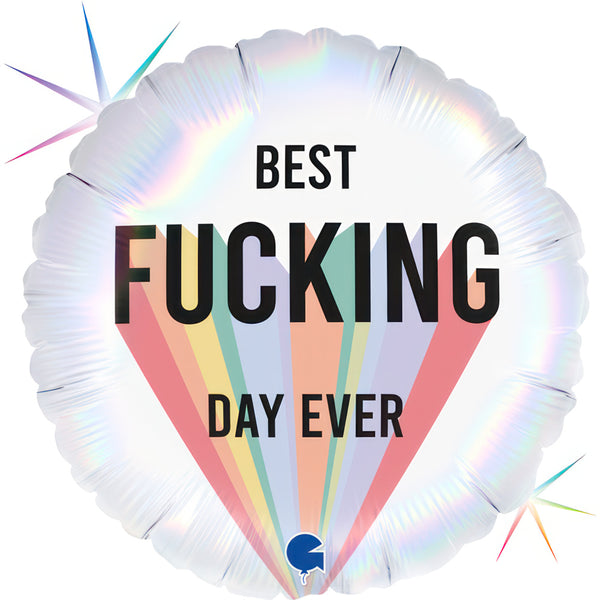 Heliumballon-Geschenk "Best Fucking Day Ever"