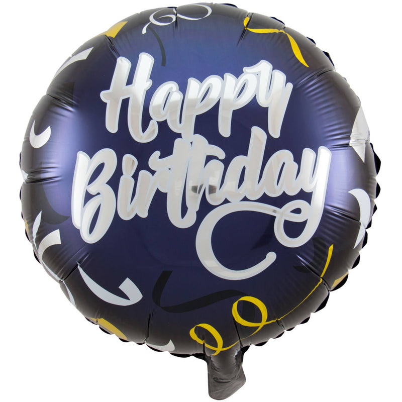 Geburtstagballon "Happy Birthday" Blue