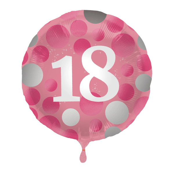 Geburtstagsballon "18" Pink