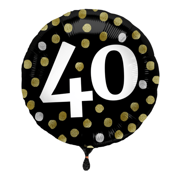 Geburtstagsballon "40" Happy Birthday Sparkling
