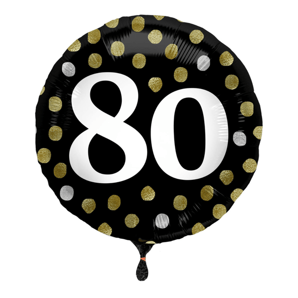 Geburtstagsballon "80 Happy Birthday" Sparkling