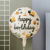 Geburtstagsballon "Happy Birthday" Baustelle