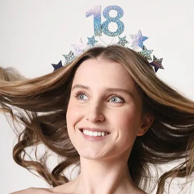 Haarreif "18". Geburtstag Silber
