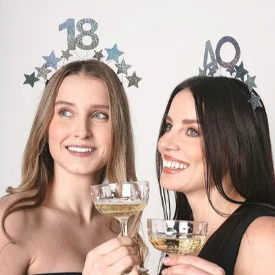 Haarreif "18". Geburtstag Silber