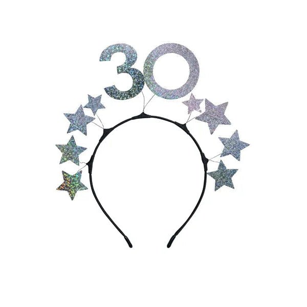 Haarreif "30". Geburtstag Silber