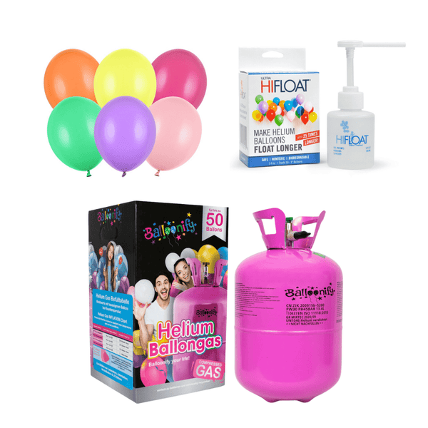Helium-Set Party inkl. 50 Luftballons & Hi-Float