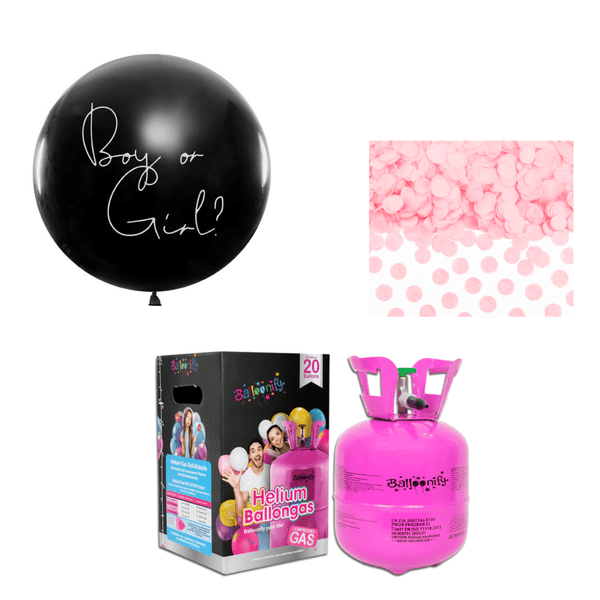 Helium-Set XXL Ballon Gender Reveal "Boy or Girl?" - It's a Girl!