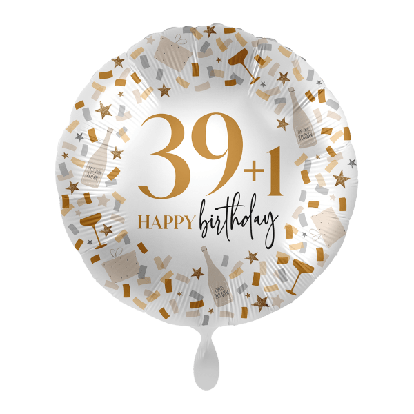 Heliumballon-Geschenk "39+1 Happy birthday!"