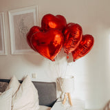 Heliumballon-Geschenk 4 Herzen Wunschfarbe