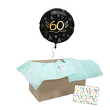 Heliumballon-Geschenk "60" Happy Birthday Sparkling