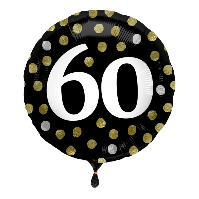 Geburtstagsballon "60" Happy Birthday Sparkling