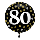 Heliumballon-Geschenk "80" Happy Birthday Sparkling