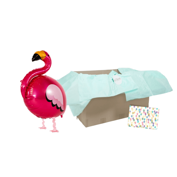 Heliumballon-Geschenk Airwalker Flamingo