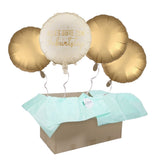 Heliumballon-Geschenk "Alles Gute zum Geburtstag" Gold
