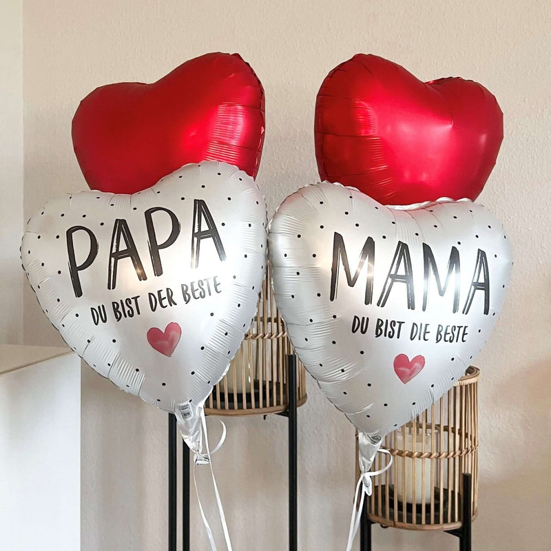 Heliumballon-Geschenk beste Mama & bester Papa
