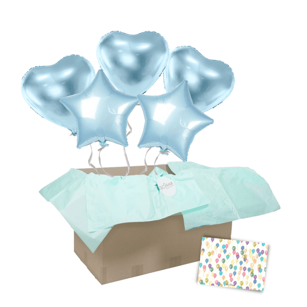 Heliumballon-Geschenk Boy Herzen & Sterne