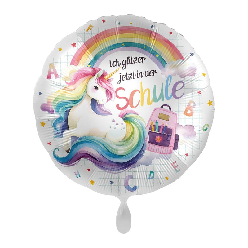 Heliumballon-Geschenk Einschulung "Ich glitzer jetzt in der Schule"