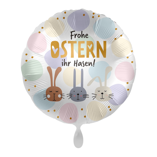 Heliumballon-Geschenk "Frohe Ostern ihr Hasen"